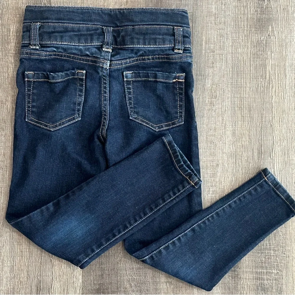 💞 Little Girls Size 6 High Rise Super Skinny Dark Wash Denim Jeans